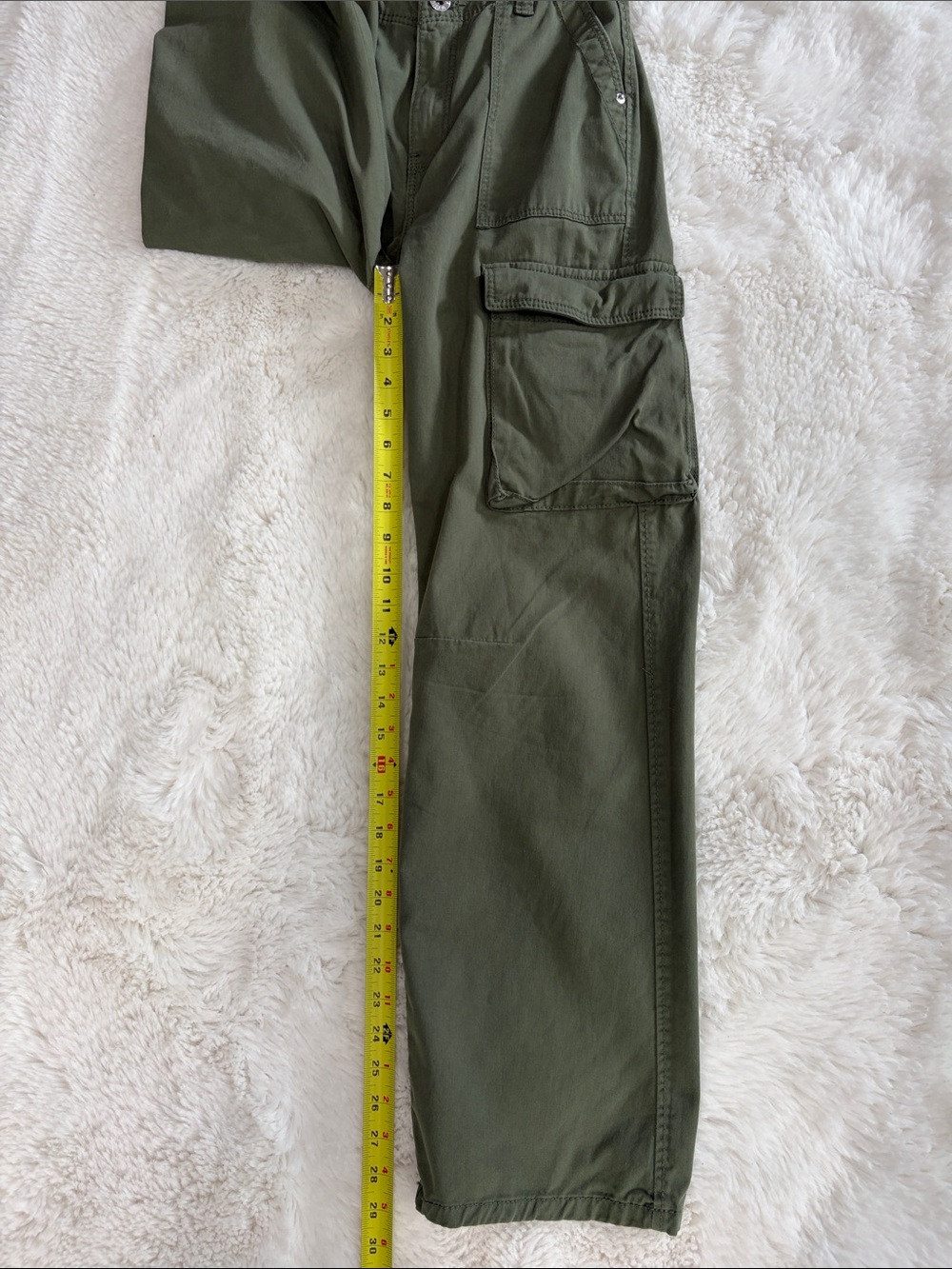 Bershka ,Size 2,Olive Green Cargo Pants - Classic Utility Style - Picture 13 of 17